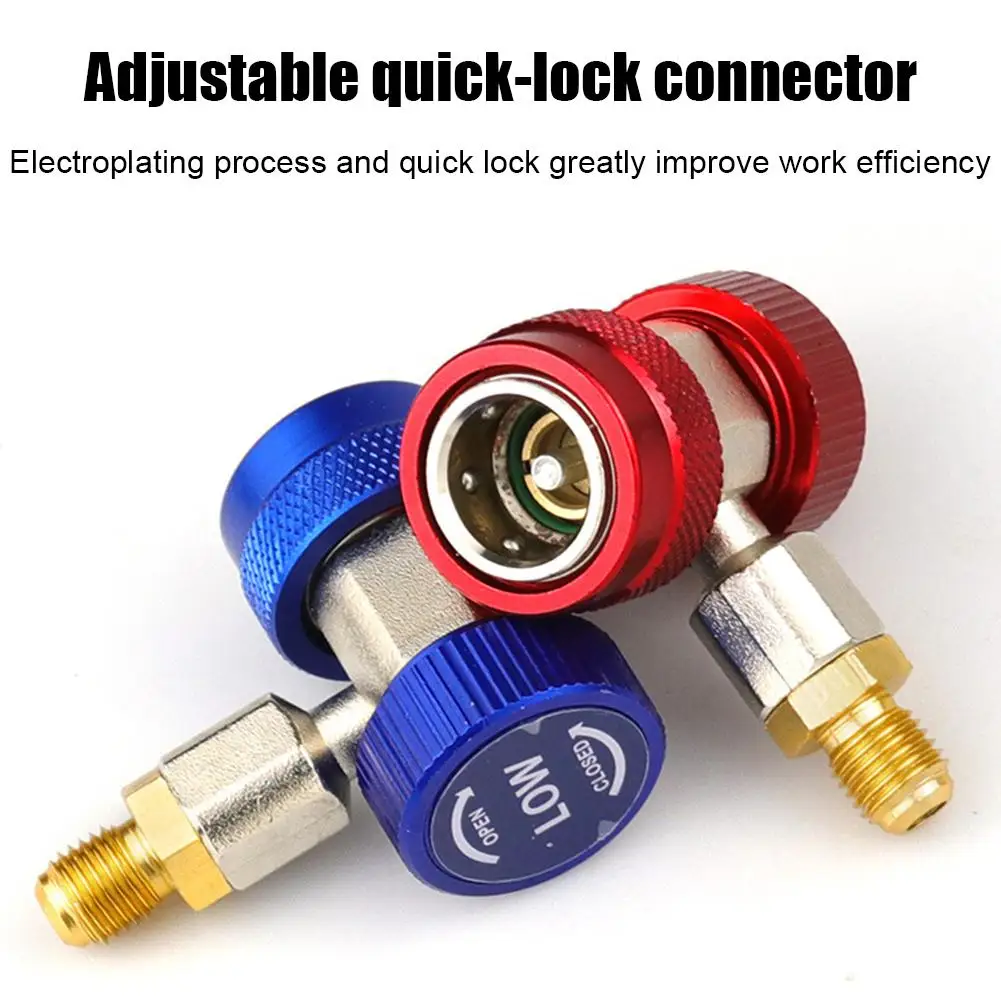 Fluorine Adjustable Quick Connector R134a For Automotive Air Conditioning Liquid High And Low Pressure Refrigerant Conversion