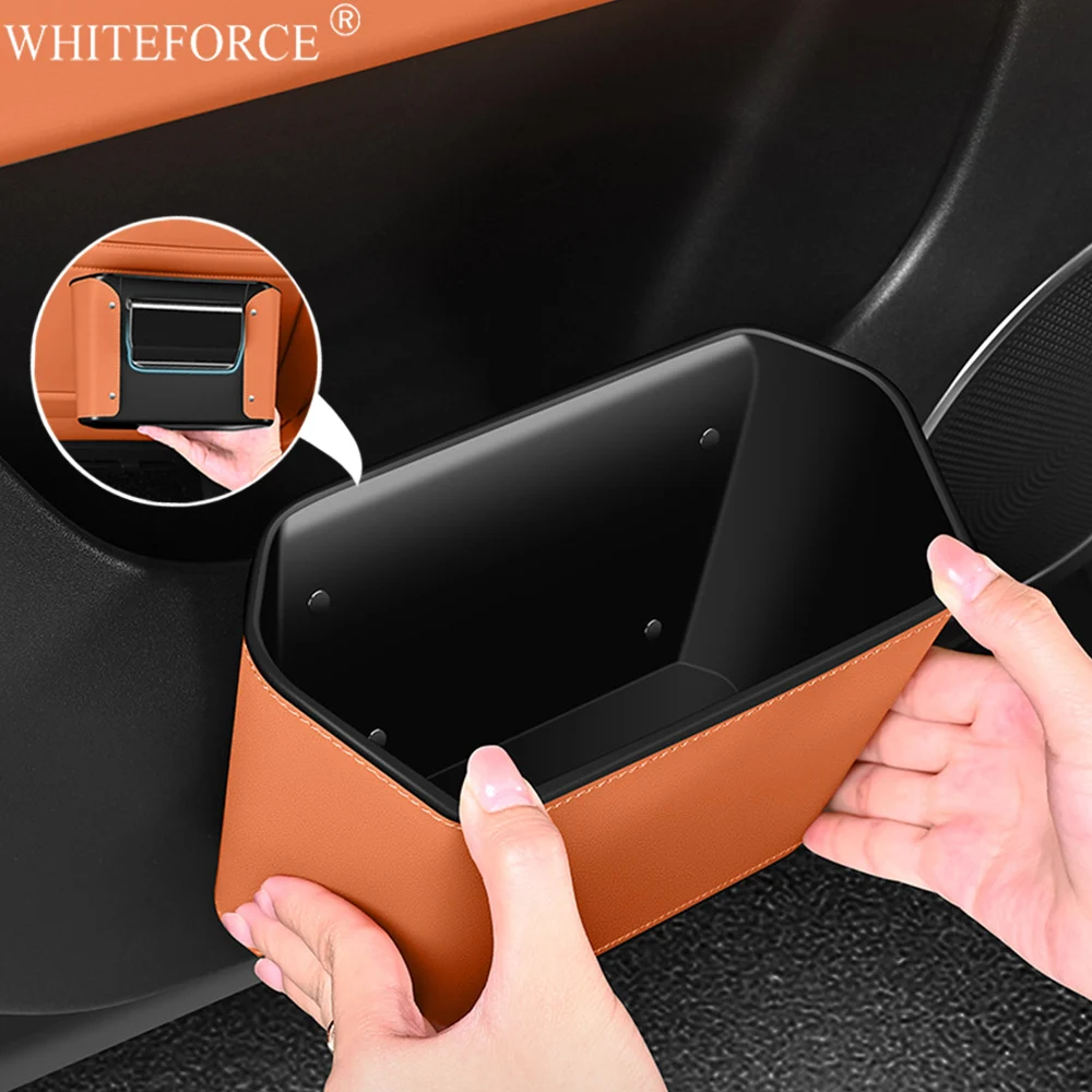 

Portable Hanging Trash Can Leak-Proof for Car Office Home Mini Auto Dust Organizer Storage Box Side Door Trash Can Garbage Can