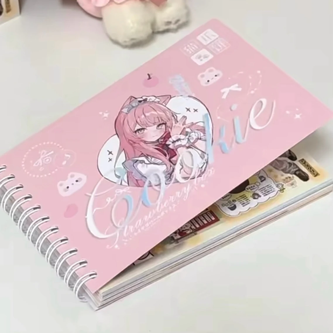 Korean Cute Retro Sticker Book Cookie Character Sticker Book Japanese Cartoon High-looking Ins Decorative Ledger Birthday Gift