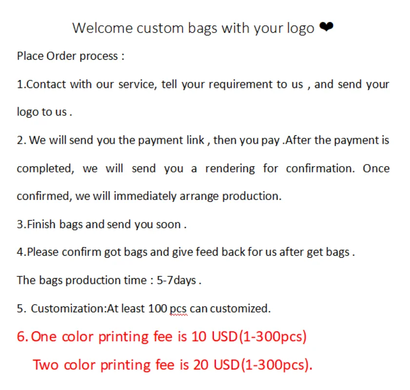 100Pcs Customized Logo Color Shopping Bag With Handle Plastic Gift Bag Businesses  Customer Plastic Bag(Print Fee isn't Included