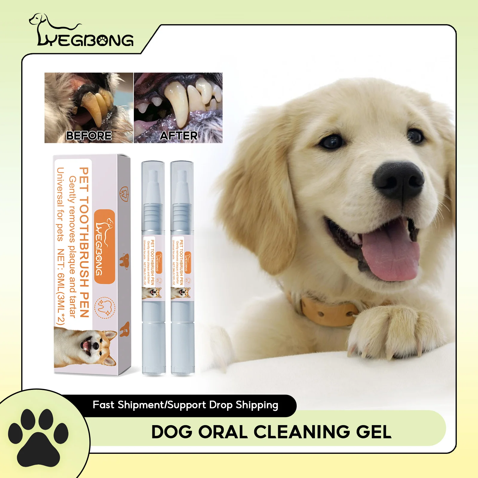 

Dog Oral Cleaning Gel Cats Dogs Teeth Brushing Oral Cleansing Breath Freshener Tooth Repair Stain Removal Pet Oral Repair Gel