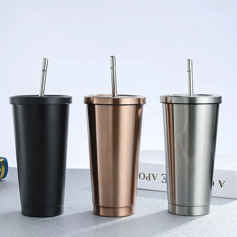 

New Stainless Steel Coffee Mug 500ml Thermo Mug with Lid Beer Mugs for Tea Cup Thermos Metal Cup