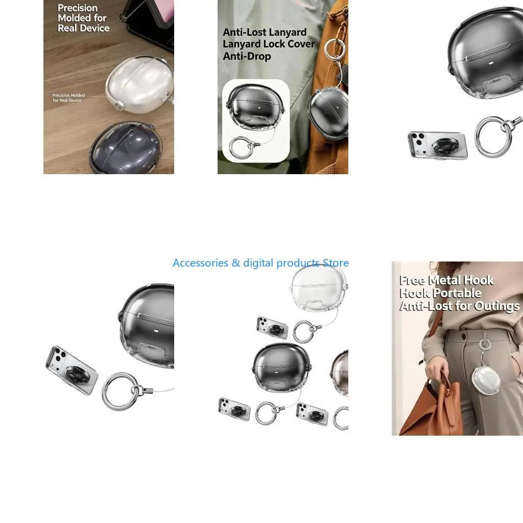 77JD Earbud Case Shell Protector for MC2 , Cover with Locking Closure, Phone Stand and Carry Clip Design for Travel