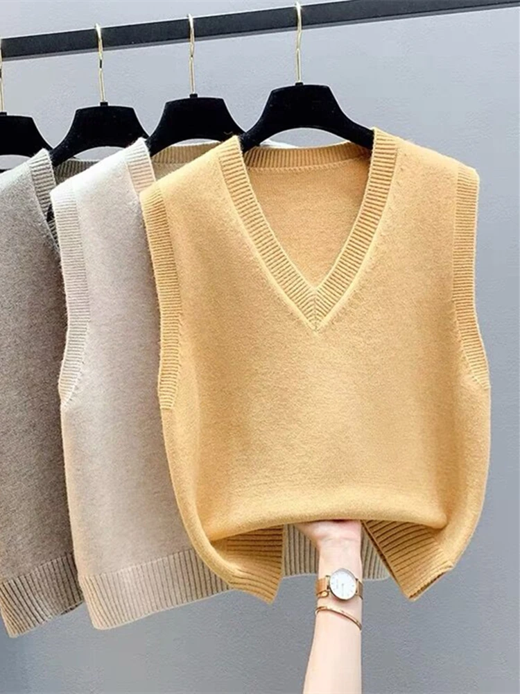 Brandl Gilet lavorato a maglia da donna Jaet V-Ne Svel Capispalla Pendolarismo Sle Lunghezza regolare Senza bottoni Colore puro