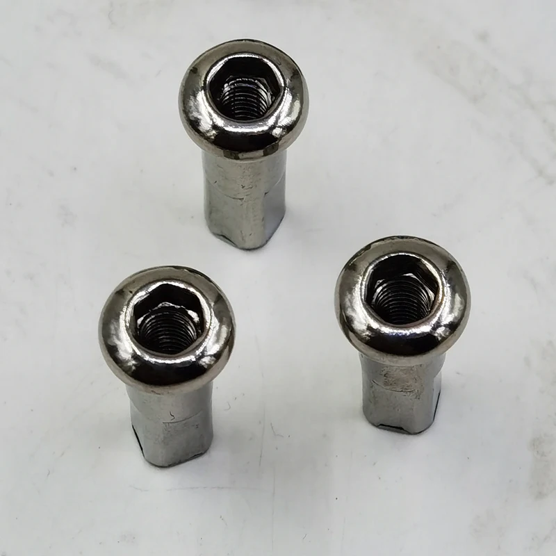 Material 304 Stainless Steel Nipples For Diameter 3.2mm 10G E-bike Spokes Length 18.5mm Sliver Color Spoke Caps For Motocycle