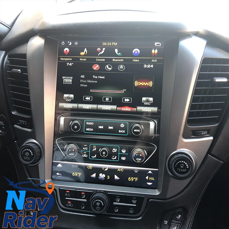 

GPS Carplay Car Multimedia Video Player 12.1" Android Screen Radio 2din For Chevrolet Tahoe Suburban GMC Yukon 2015 - 2020