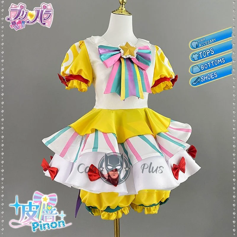Disfraz de Cosplay de Anime Pripara Manaka, nueva chica, disfraz de servidor de canciones triangulares, Carnaval de Halloween, dulce vestido de Lolita, accesorio