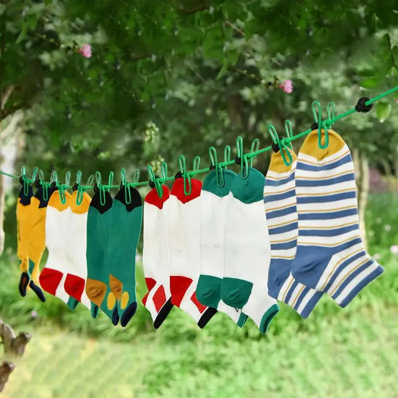 Travel Clothesline Camping Clothesline Drying Lines Windproof Laundry Clothes Drying Lines For Backyard Laundry Balcony