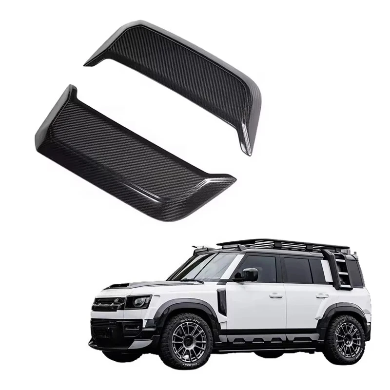 

Dry Carbon Fiber Vent Leaf Plate Suitable forLand Rover Defender 90 110 130 2020+car External Accessory Vents