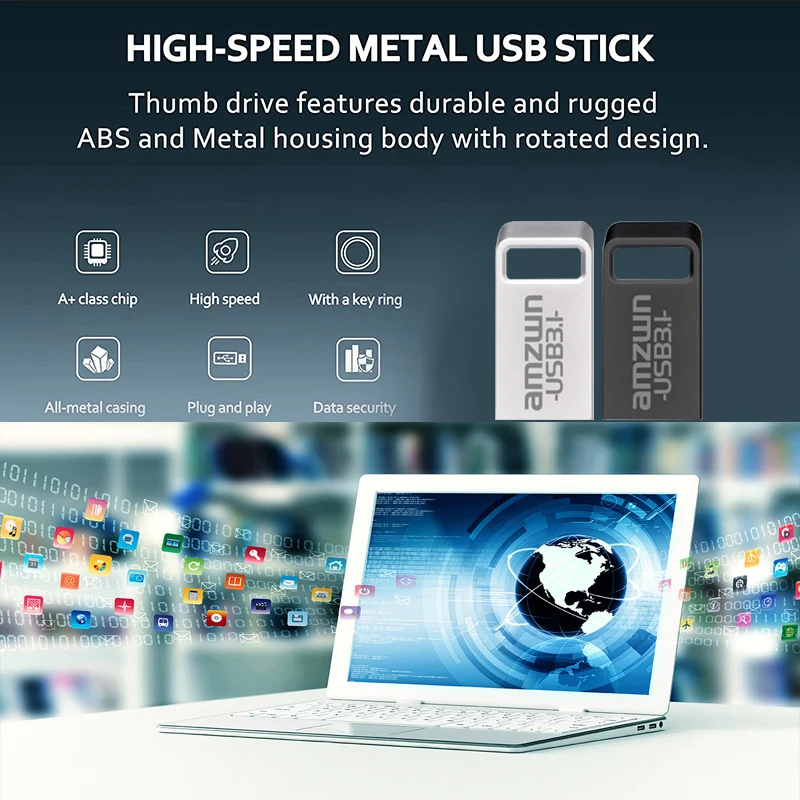 16gb 32gb 64gb 128gb USB3.1 Super Flash Stick Metal Mini Pendrive High-Speed Memory for PC Computer U disk