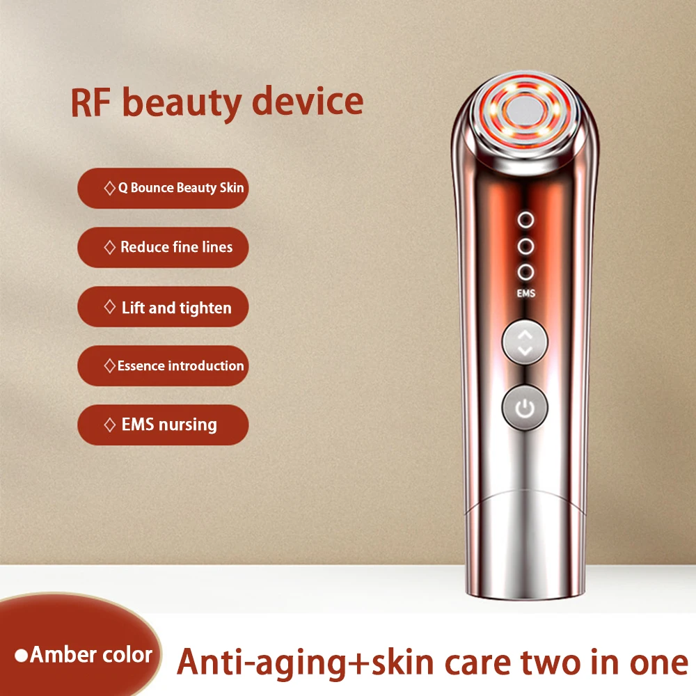 Microcurrent Skin Care Rejuvenation Beauty Device Galvanic Anti Wrinkle 안마기 3 Gears RF EMS Face Lifting Machine Facial Massager