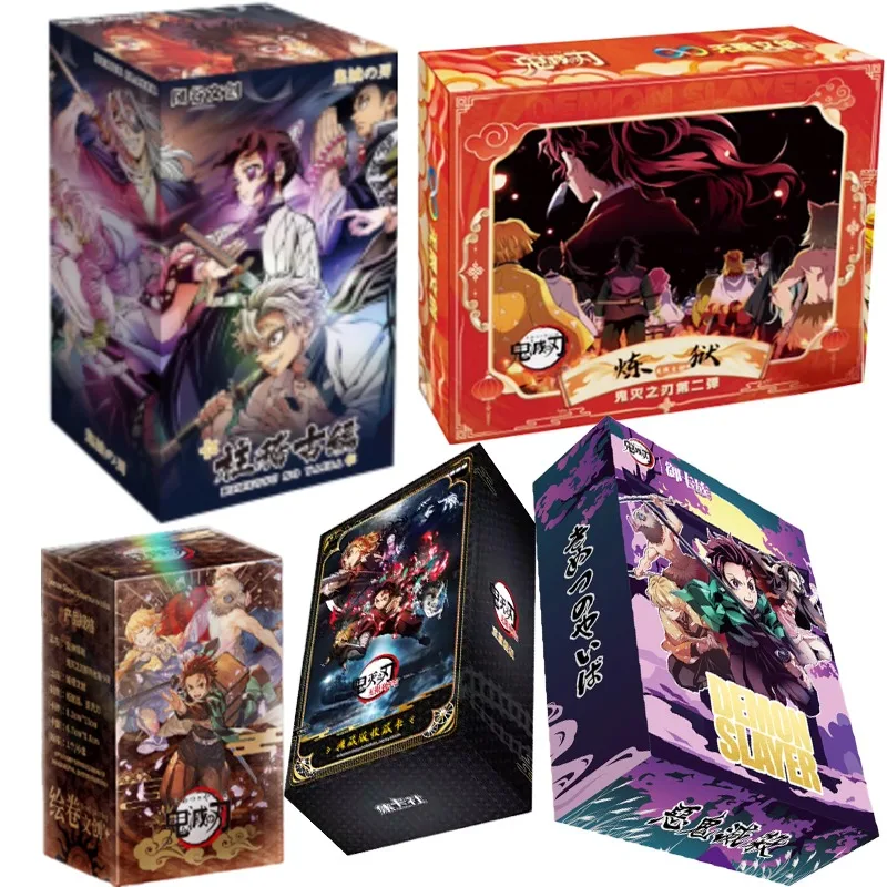 Bandai Genuine Demon Slayer Cards Mugen Train Arc Collectible Cards Limited Edition Popular Japanese Anime Peripheral Gift Toys