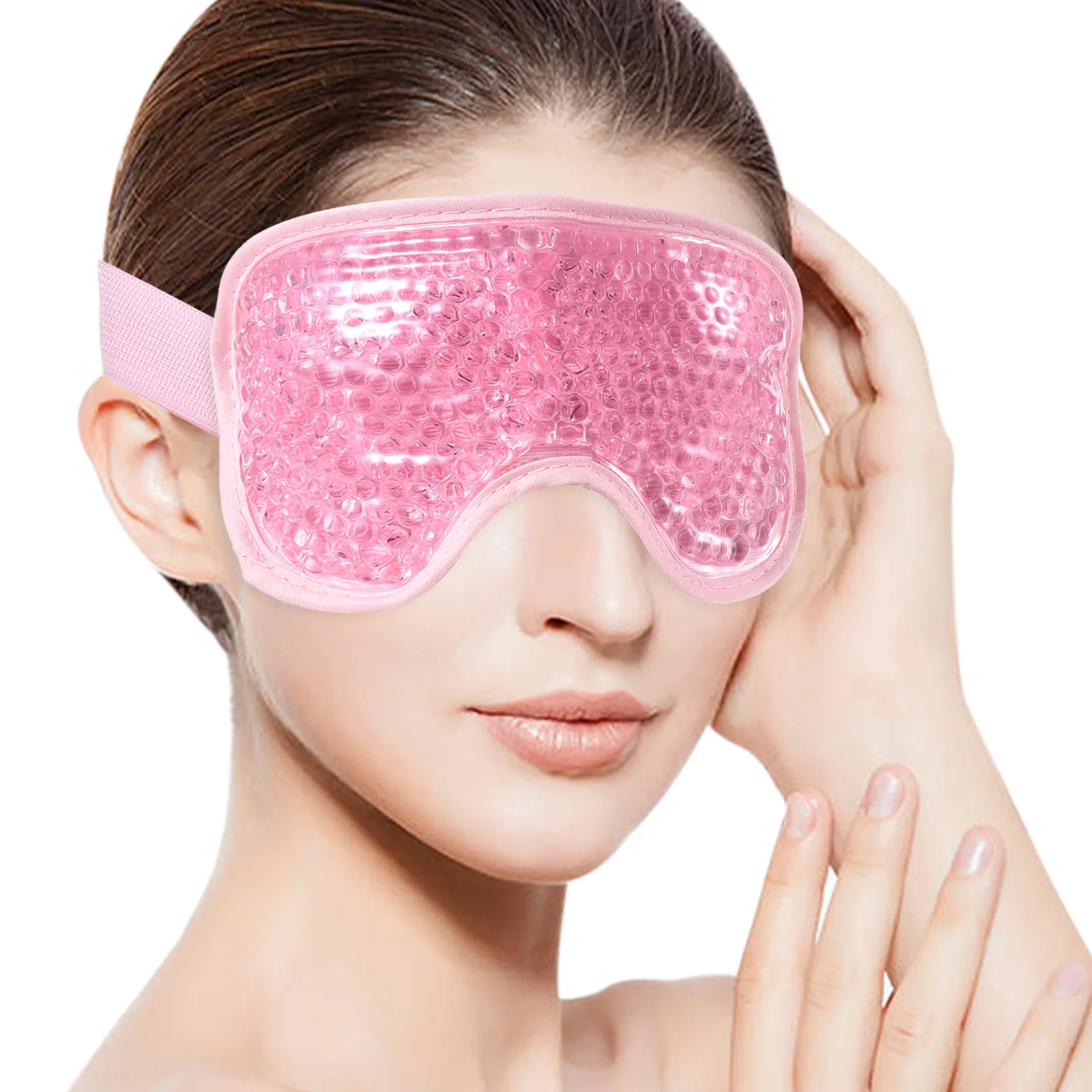 2Pcs Reusable Eye Cooling Pads Cold Hot Therapy Eye Mask Soothes Itchy Dry Sore Eyes Reduces Puffiness Dark Circles Improves