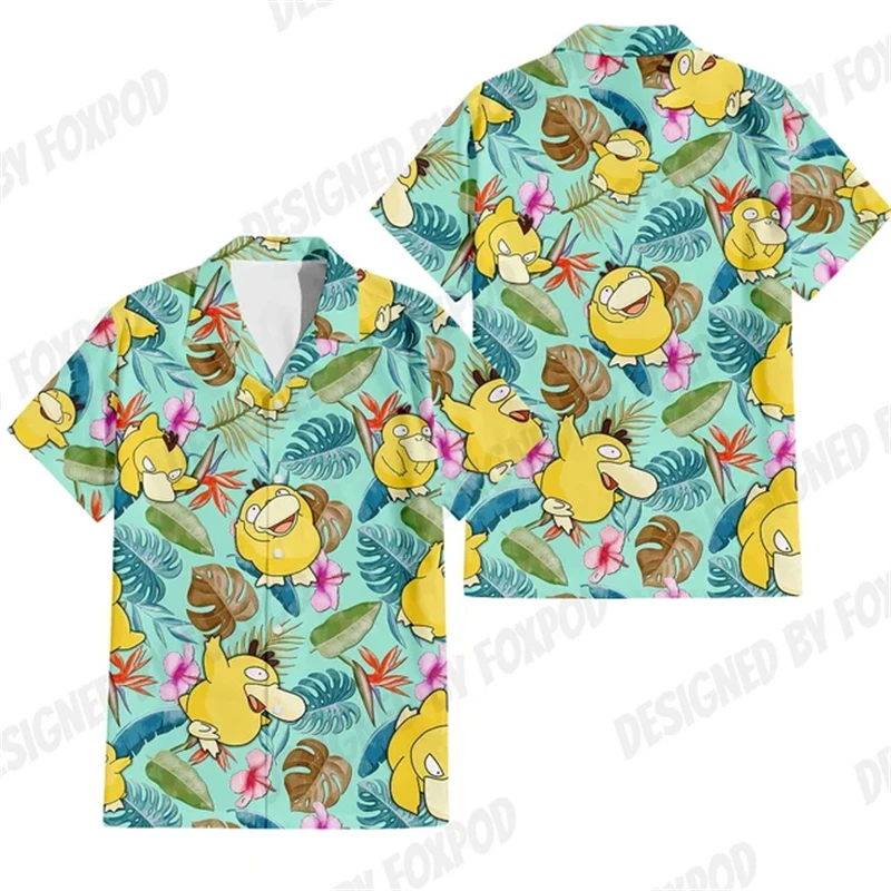 

2024 Funny Animal Cartoon Men's T-shirt Hawaiian 3D Print Men's Summer Loose Beach Oversize Short-sleeve T-shirt Men's Clothes