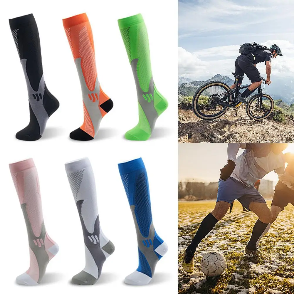 Sports Compression Socks For Men Women Running Basketball Bicycle Nylon Sports Socks Gym Elastic Relief For Fatigue Z1P1