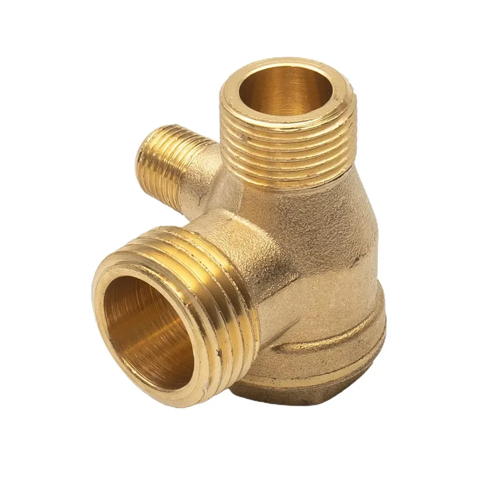 3-Way Unidirectional Check Valve Connect Pipe Fittings Zinc Alloy High Quality Air Compressor Replacement Check Valve