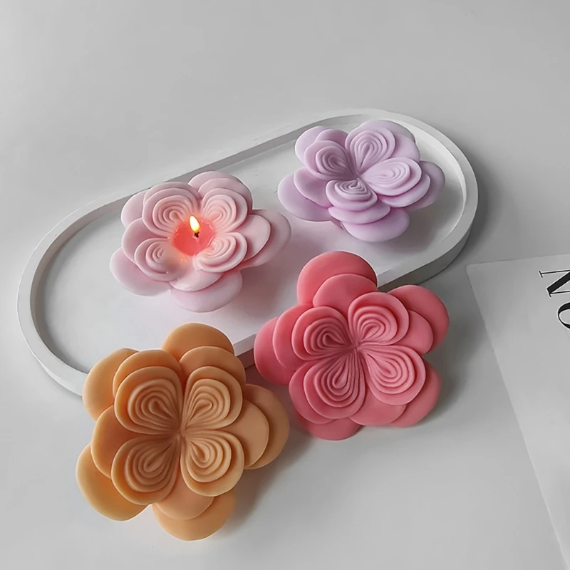 Moule artisanal en résine époxy Rose Flexible, moules à fleurs en Silicone pour décoration gâteaux fabrication en