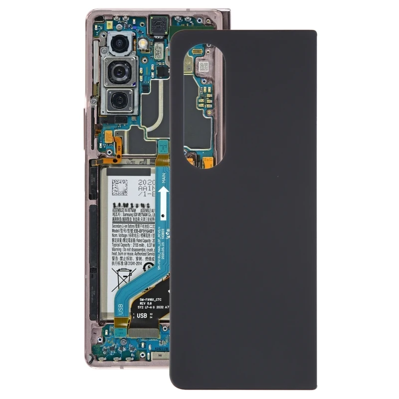 Battery Back Cover for Samsung Galaxy Z Fold4 SM-F936B with Camera Lens Cover Phone Rear Housing Case Replacement