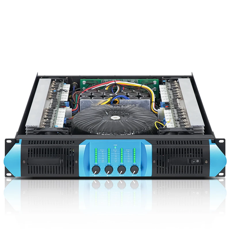 4 Channel Class H Power Amplifier Metal Shell Stage KTV Audio Amplifier