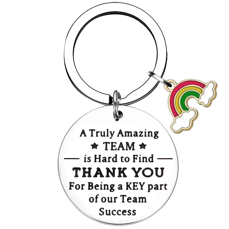 Coworker Employee Appreciation Team Gifts Keychain Colleague Staff Boss Day Thank You Gifts Key Rings Teacher Retirement Gifts