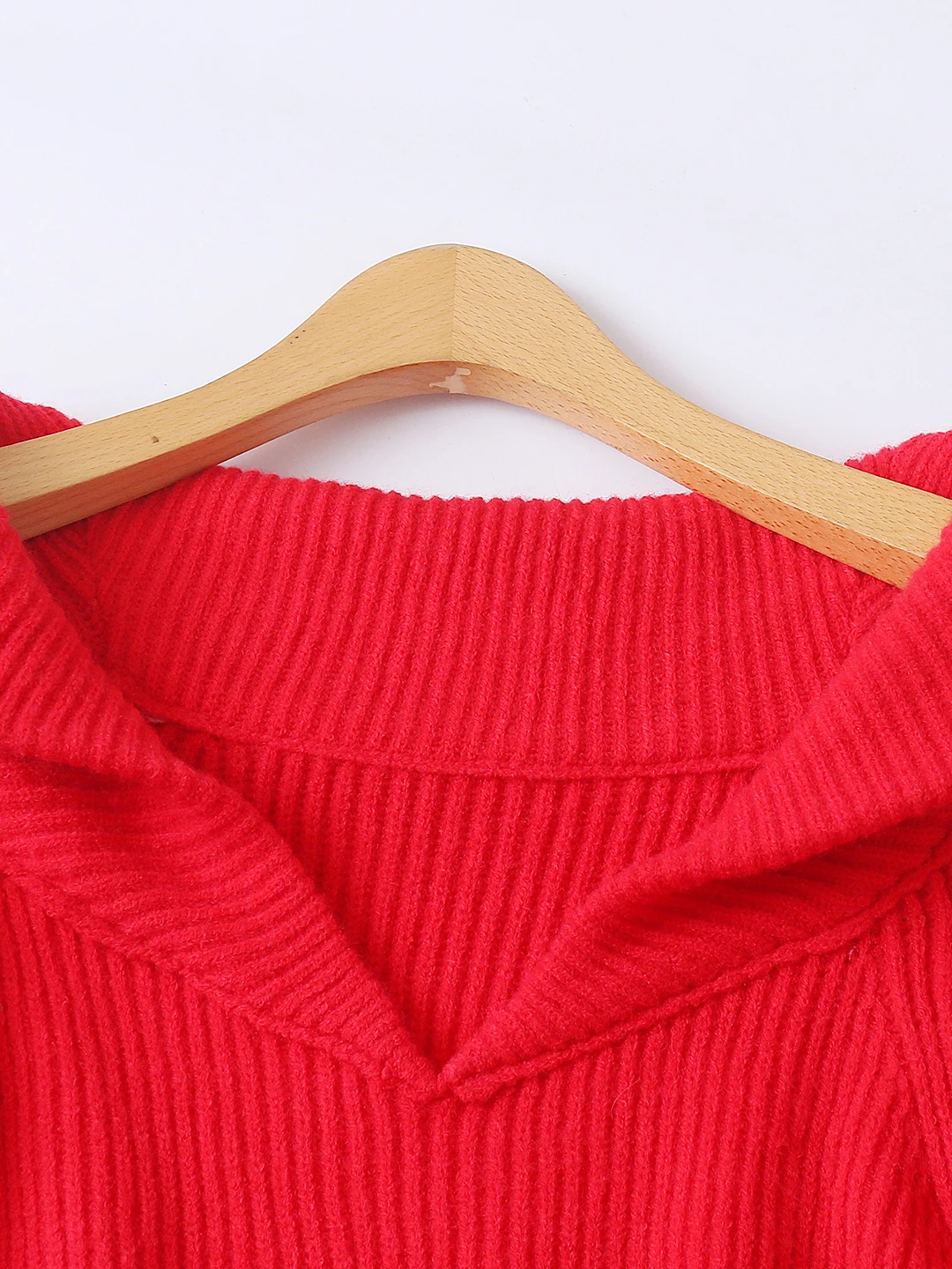 Maglione lungo Sve lavorato a maglia rosso da donna Faionable Loose Fit oulder Insertion Autunno Inverno New Sle Casual Pendolarismo Sle