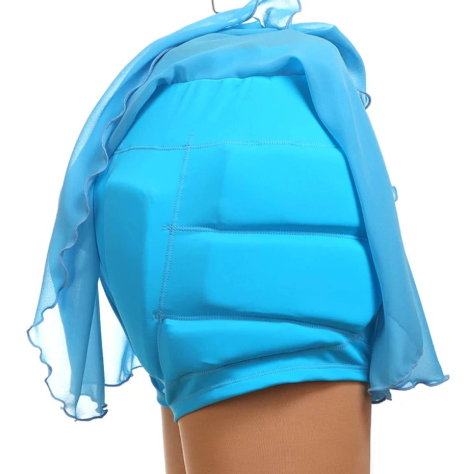 Skirted Skating Shorts Pull-on Skating Skort Sports Protection Gear Transparent Mesh Athletic Clothing Lightweight