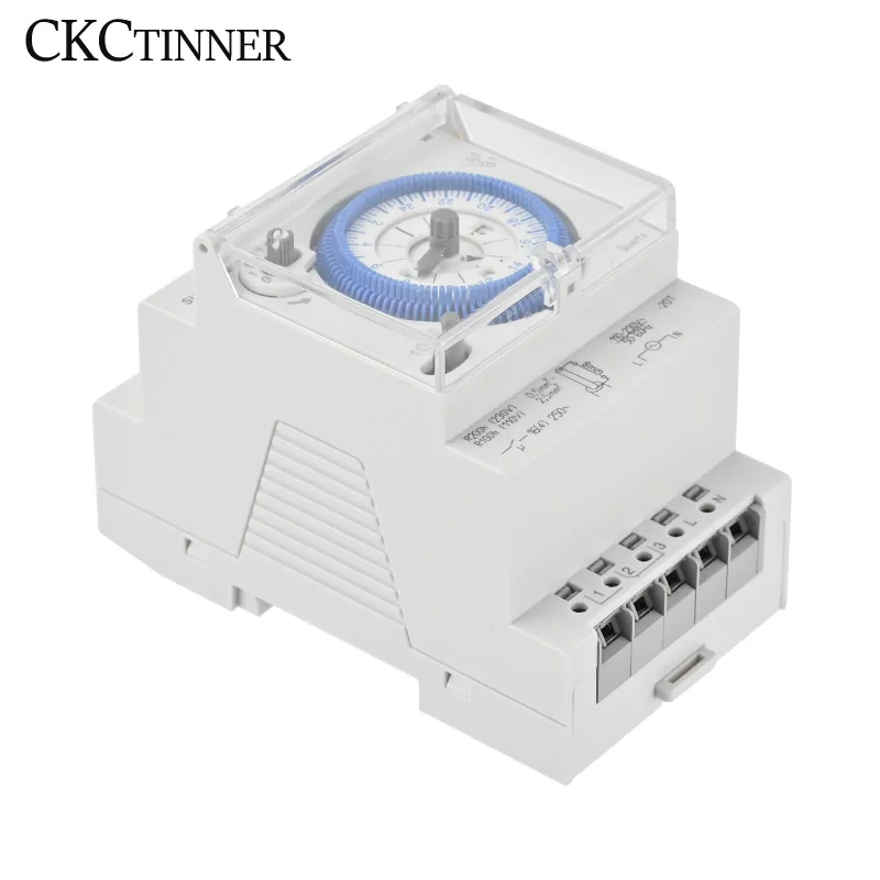 SUL181D AC220V Din Rail Mechanical Timer Relay Electrical Programmable 24 Hour Time Switch 15 Minutes 96 Times
