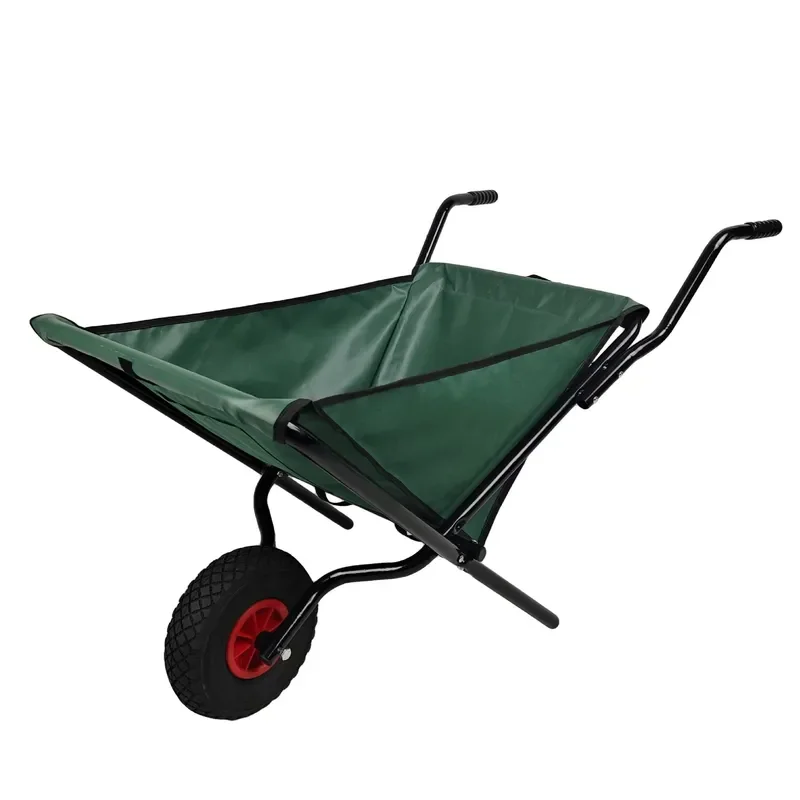 for Foldable Canvas Garden Wagon Manual Wheelbarrow Heavy Outdoor Festival Cart Large Capacity Utility Trolley for
