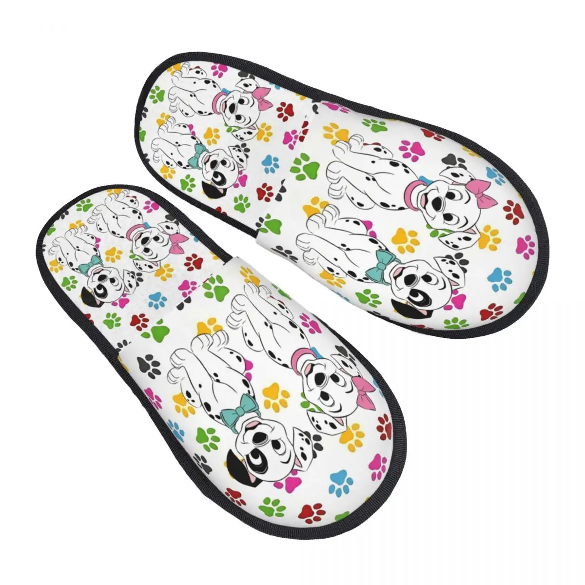 

Женские тапочки из пены с принтом лап в виде сердечек и далматинцев, уютные теплые милые домашние тапочки с рисунком собаки в стиле аниме
