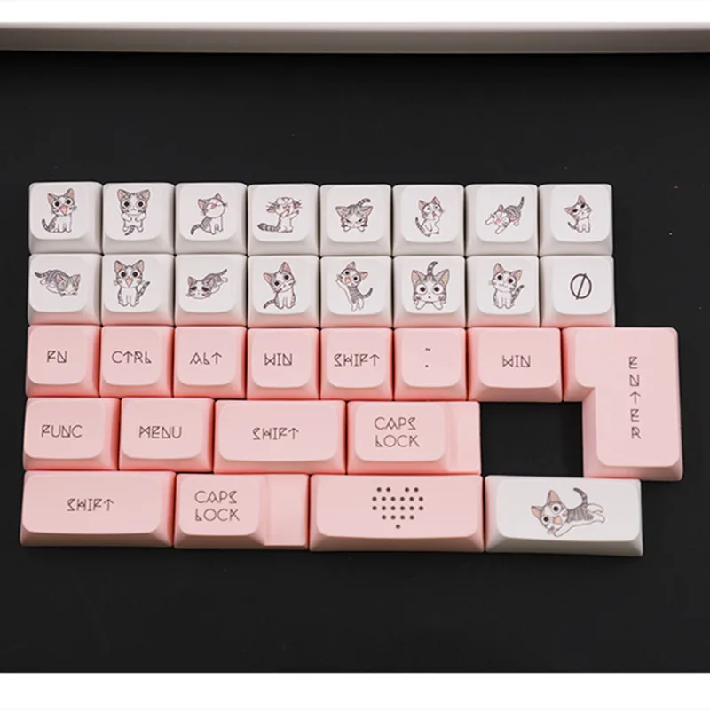 Clavier mécanique à sublimation, profil XDA, Meow Cheese Cat, PBT, 64 68 87 136 104, 108 prédire