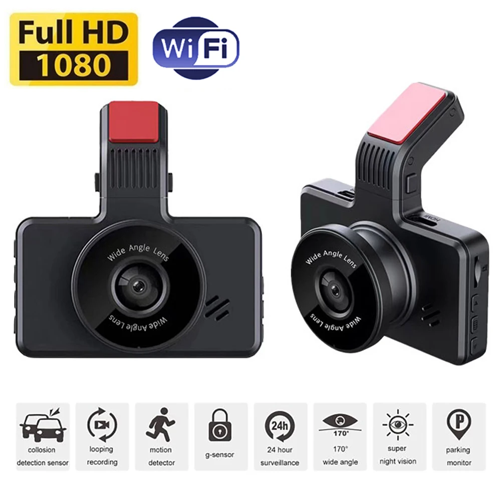 Car DVR WiFi Full HD 1080P Dash Cam Rear View Car Camera Drive Video Recorder Auto Black Box Dashcam Car Accessories G-sensor