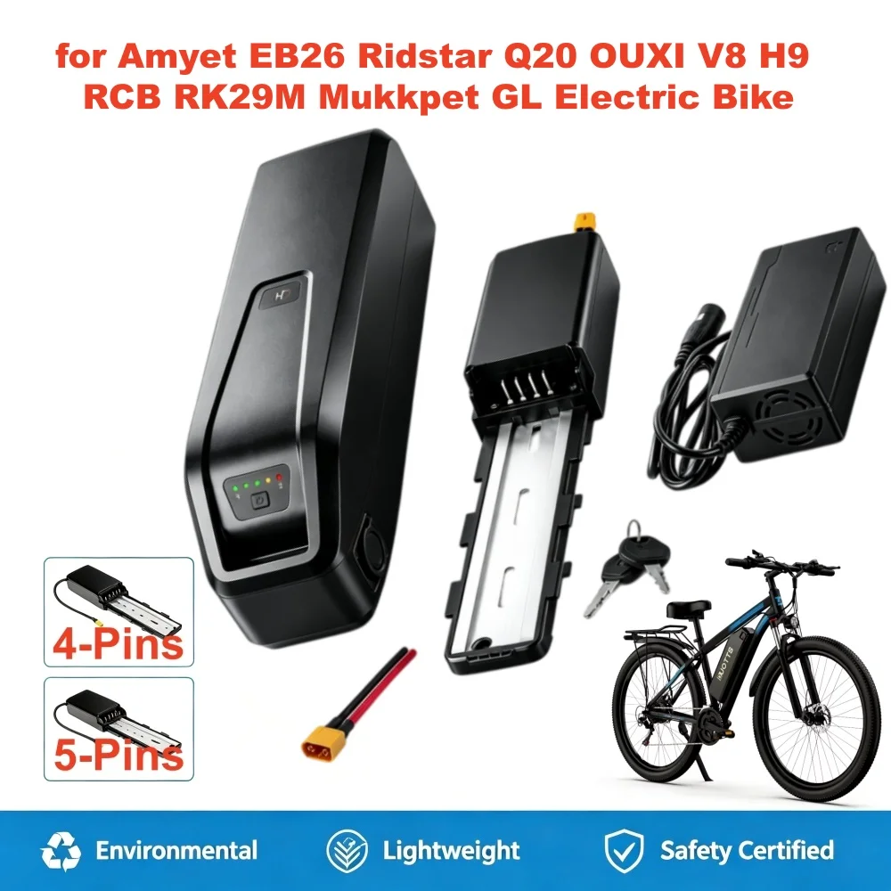 Hailong DUOTTS S26 C29 Ebike Battery 36V 48V 10Ah 15Ah 20Ah for Amyet EB26 Ridstar Q20 OUXI V8 H9 RCB RK29M Electric Bike