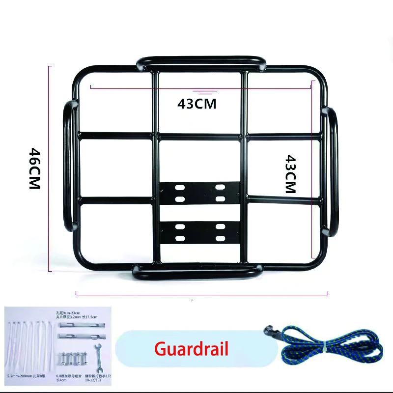 Marco de hierro fijo trasero Universal para motocicleta eléctrica, Base de soporte para coche, estante de caja de preservación del calor, entrega de comida