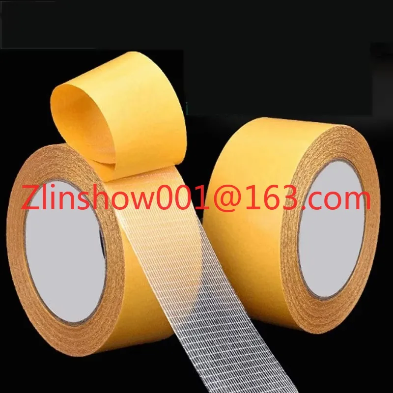 Double Sided Cloth Base Tape Translucent Waterproof Mesh Tape Traceless High Viscosity Carpet Adhesive Strong Fixation Tape