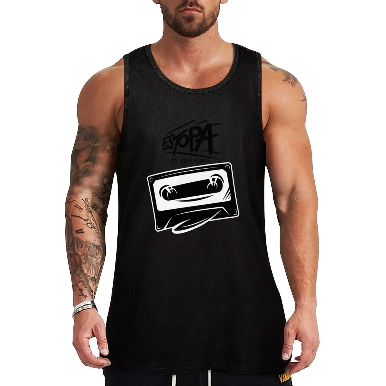 ESTOPA: La Maqueta Camiseta sin mangas del 25.º aniversario, estilo casual para fin de semana, corte holgado