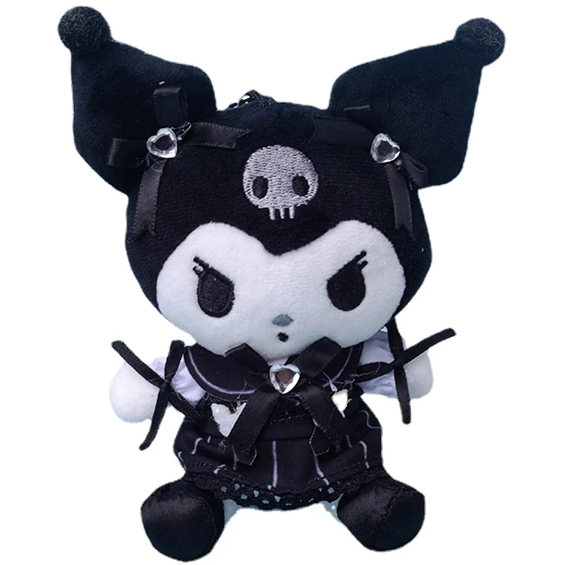 

Cartoon Halloween Series Dark Maid Kuromi Melody Cinnamoroll Plush Keychain Pendant Anime Stuffed Dolls for Kids Xmas Toys Gifts