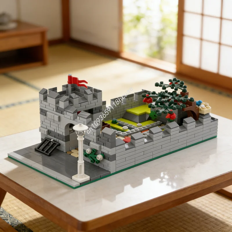 

441 деталь MOC Мини-гольф: Средневековая версия, модульная модель городской улицы, конструктор, архитектурная игрушка, рождественский подарок, кирпичики для детей