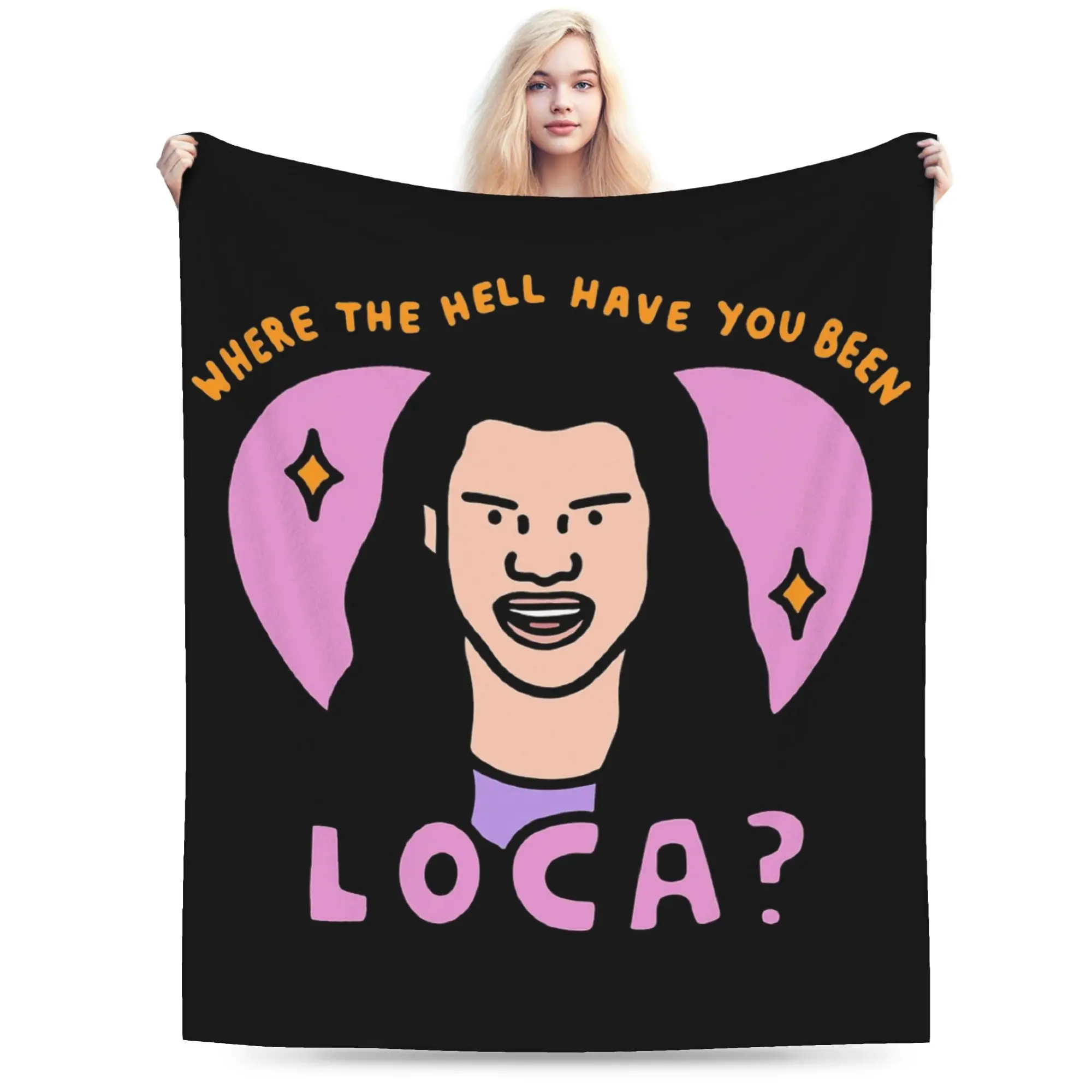 Where The Hell Have You Been Loca Twilight Blankets Coral Fleece Plush Printed Multi-function Throw Blanket for Sofa Bedspread