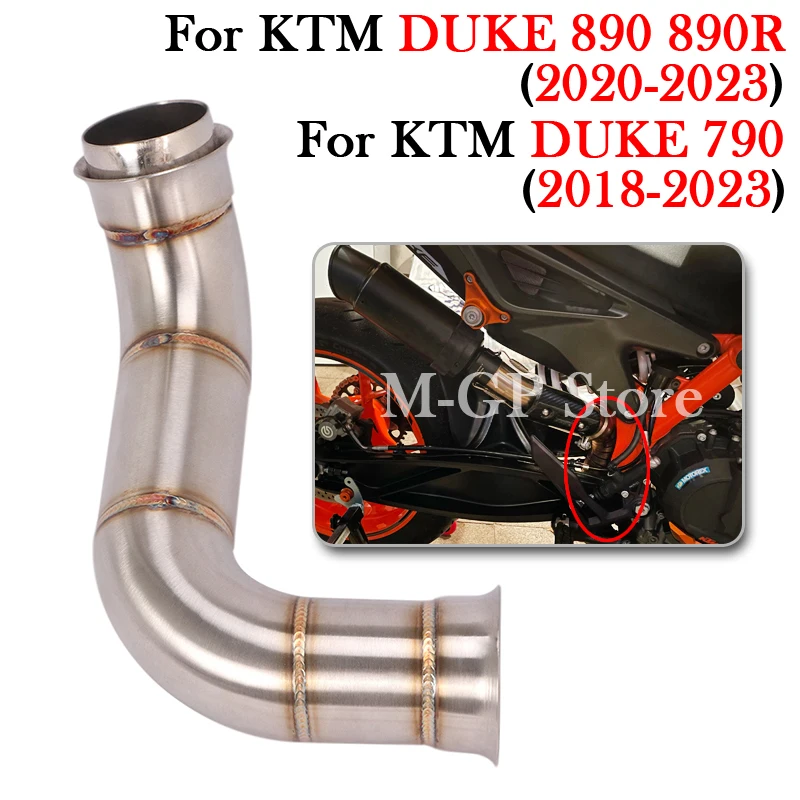 

Slip On For KTM DUKE 790 890 890R 2018 - 2022 2023 Motorcycle Exhaust System Escape Moto Modify Middle Link Pipe