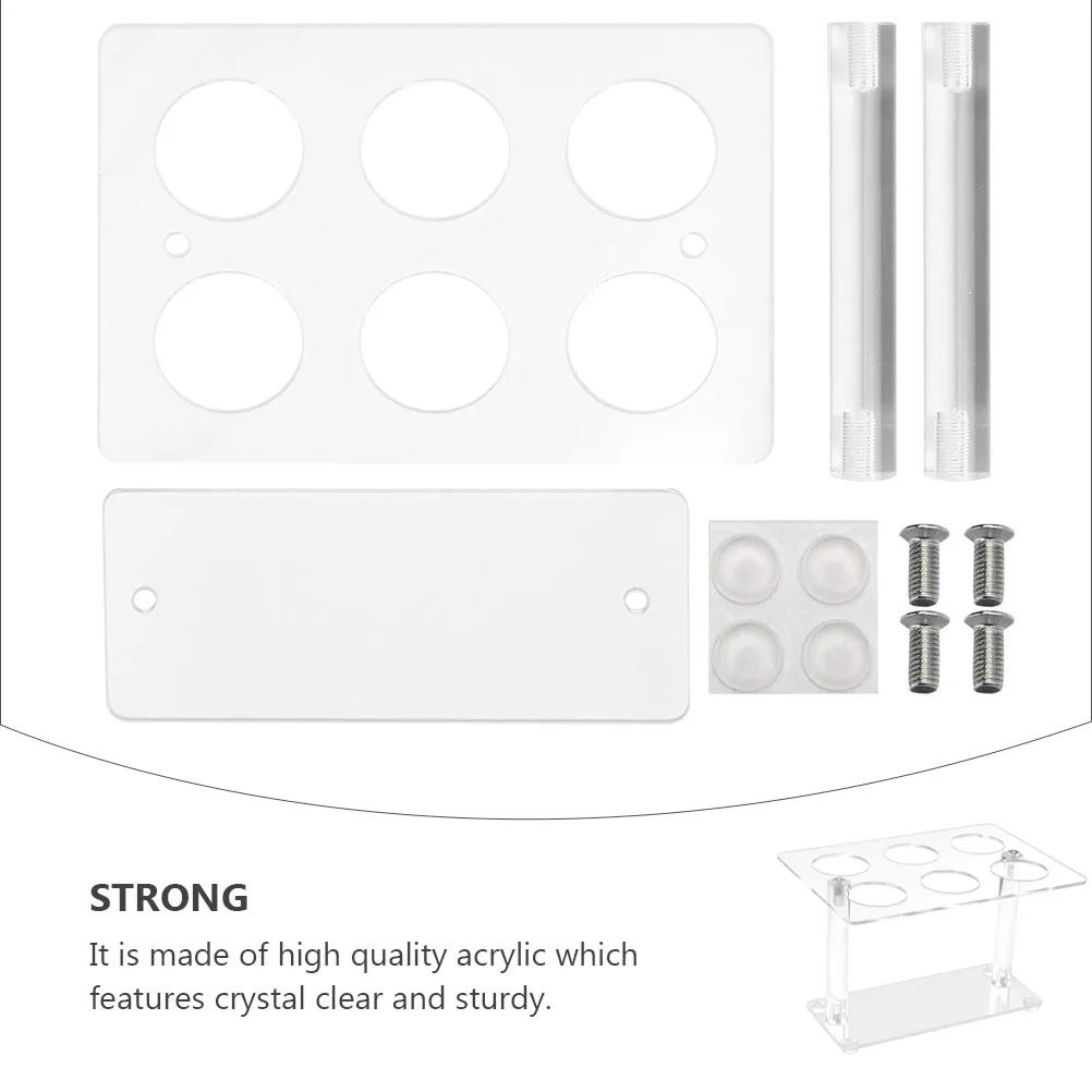 

Acrylic Ice Cream Holder Stand 6 Holes Cone Rack Dessert Display Transparent DIY Wedding Party Table Decor 6 Holes Cone Holder
