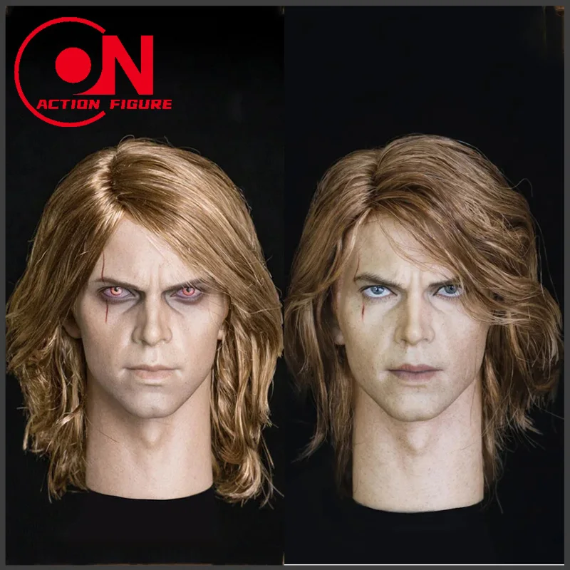 1/6 Scale Hayden Christensen Head Sculpt Hair Transplant Male Head Carving Model Fit 12'' Soldier Action Figure Body