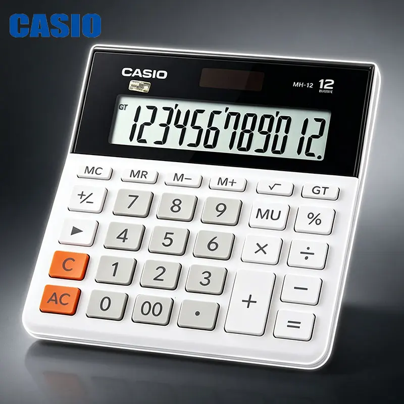 Casio MH-12/DH-14/DH-12/AX-120B Ultra-thin business calculator Big wide viewing angles show office financial specialty