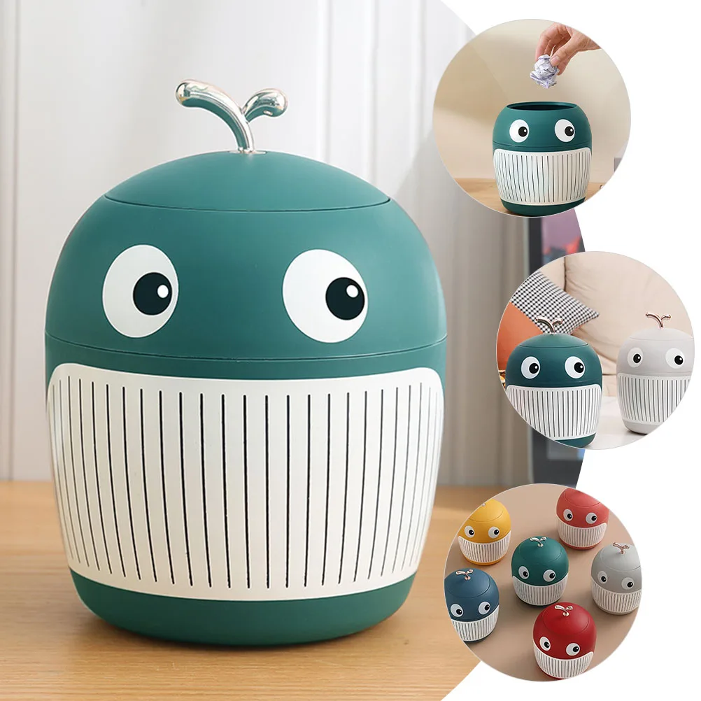 

Desk Garbage Bin Office Trash Can Basket Mini Desktop Table Cartoon Small Waste