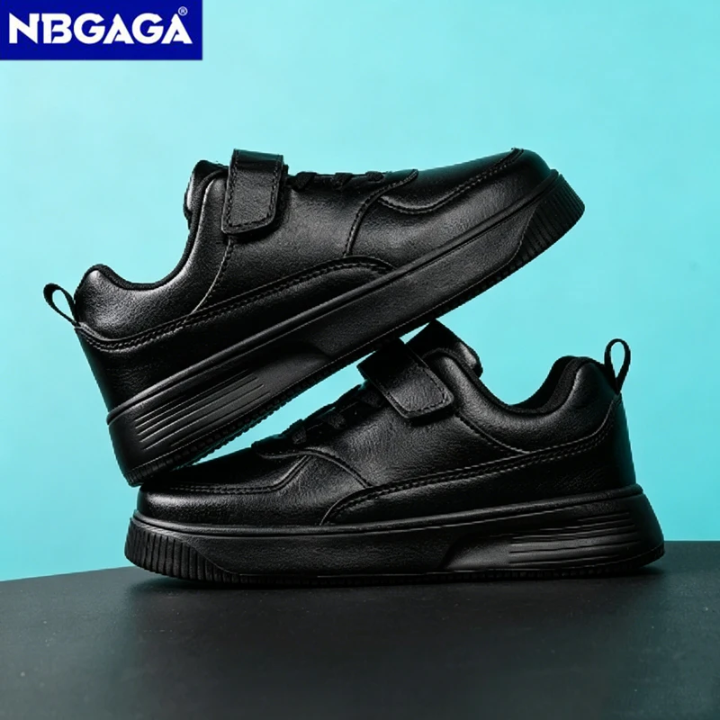 White Casual Sports Sneakers for Kids Boys Non-slip Lightweight Children’s Walking Shoes Breathable Flat Student Tennis Footwear