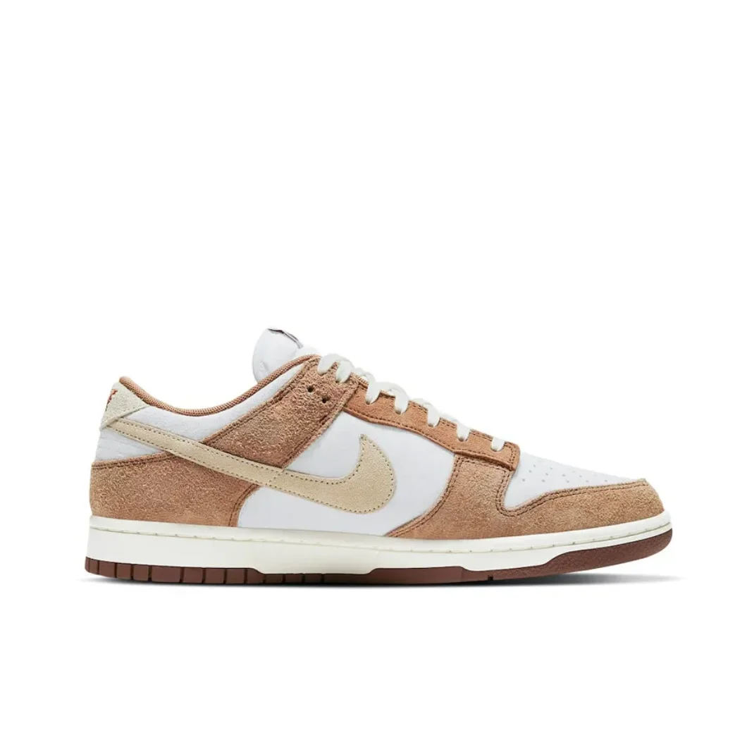 Nike Original Dunk Men's and Women's Fashion Board Shoes Wear-resistant Slip Resistant Casual Shoes Light Camel