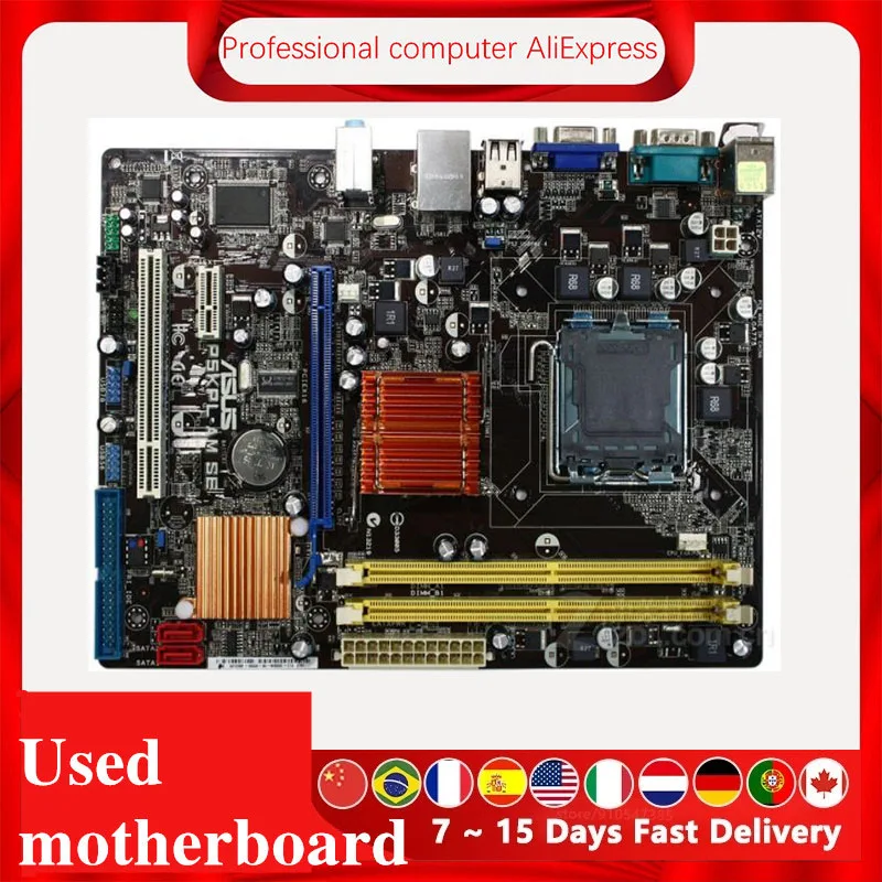 

For Asus P5KPL-AM SE Desktop Motherboard G31 Socket LGA 775 Q8200 Q8300 DDR2 Original Used Mainboard On Sale