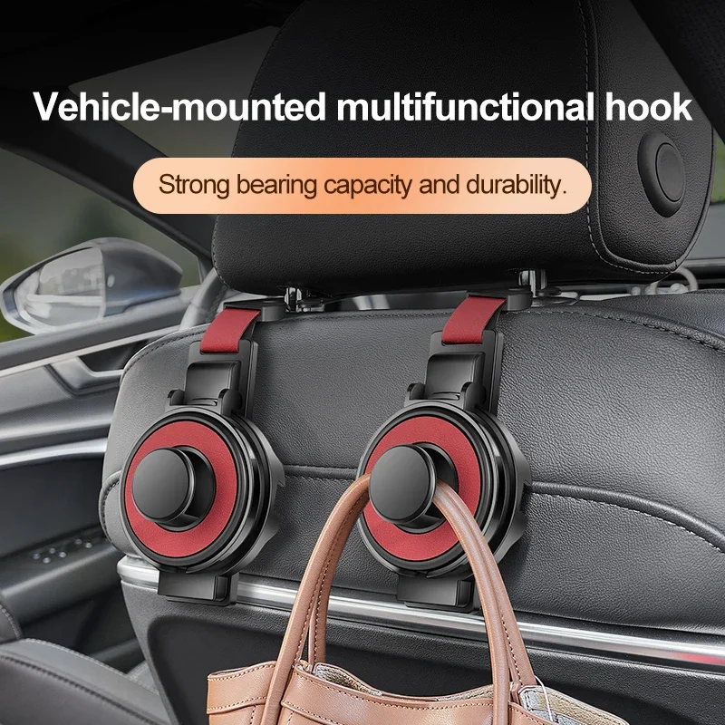 

Car with Phone Holder Headrest Hidden Portable Hook Car Seat Back Hanger Storage Hook Phone Holder Auto Fastener Clip Universal