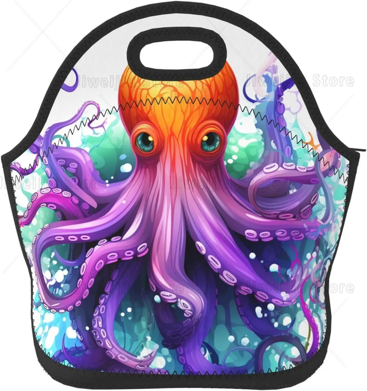 

Colorful Octopus Lunch Bag for Women Insulated Tote Bags Reusable Box for Men Leakproof Cooler Container