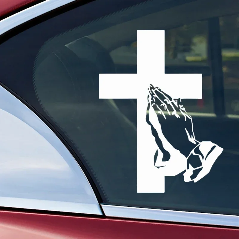 Cross Prayer Jesus Christ God Christian Car Truck Sticker Waterproof Body Window Trunk Decoration Covering Scratches