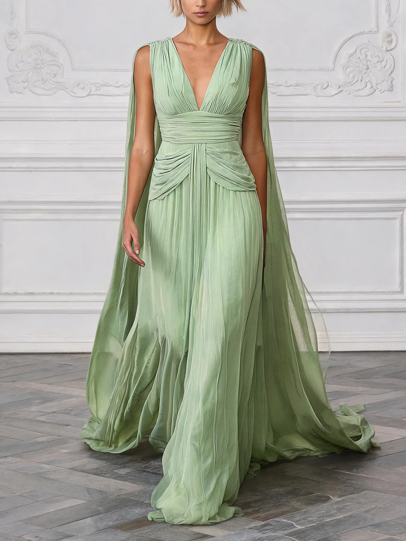 vestido-de-gala-de-alta-gama-en-verde-salvia-estilo-capa-con-cuello-en-v-profundo-cintura-plisada-bajo-amplio-de-gasa-y-cola-larga-para-fiestas-de-noche-bodas-y-damas-de-honor